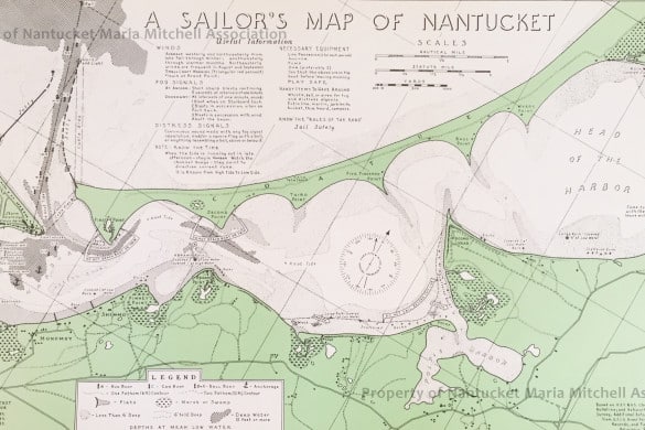 Historic Nantucket map found at Maria Mitchell Association