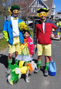 Family at Nantucket Daffodil Festival