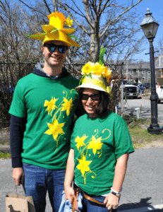 Daffy Hat Couple on Nantucket