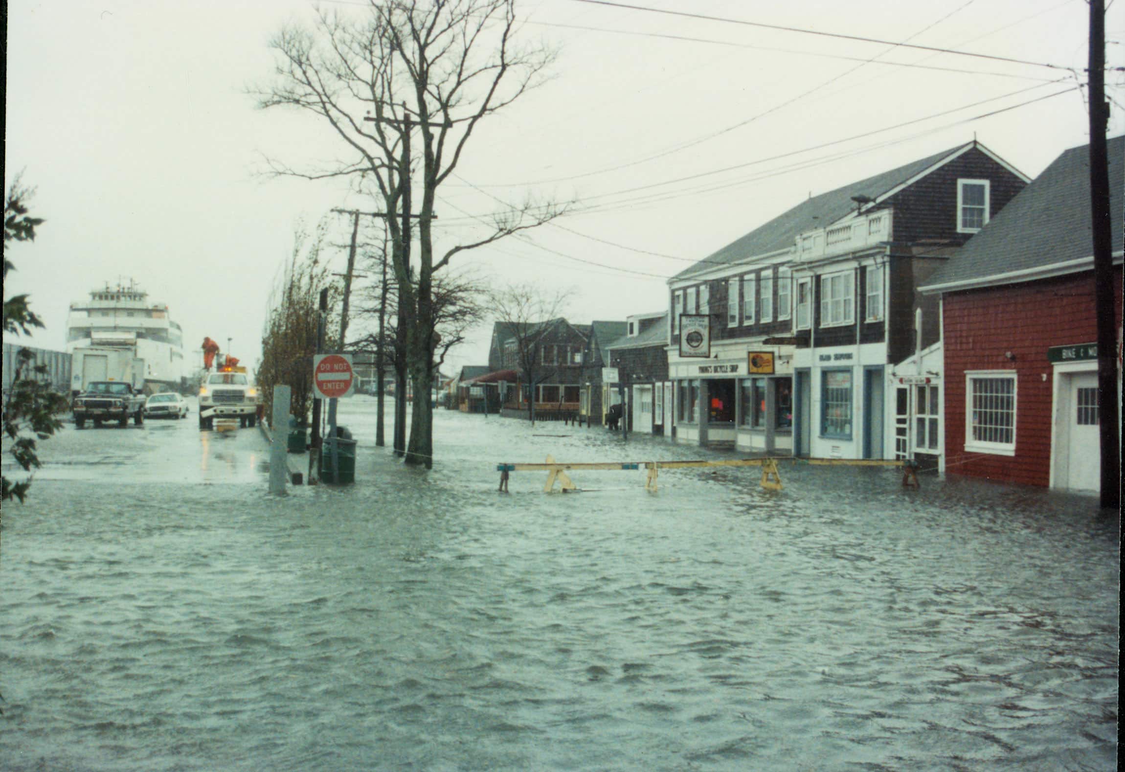 Flooding In Downtown Nantucket 1991. Nha P22497