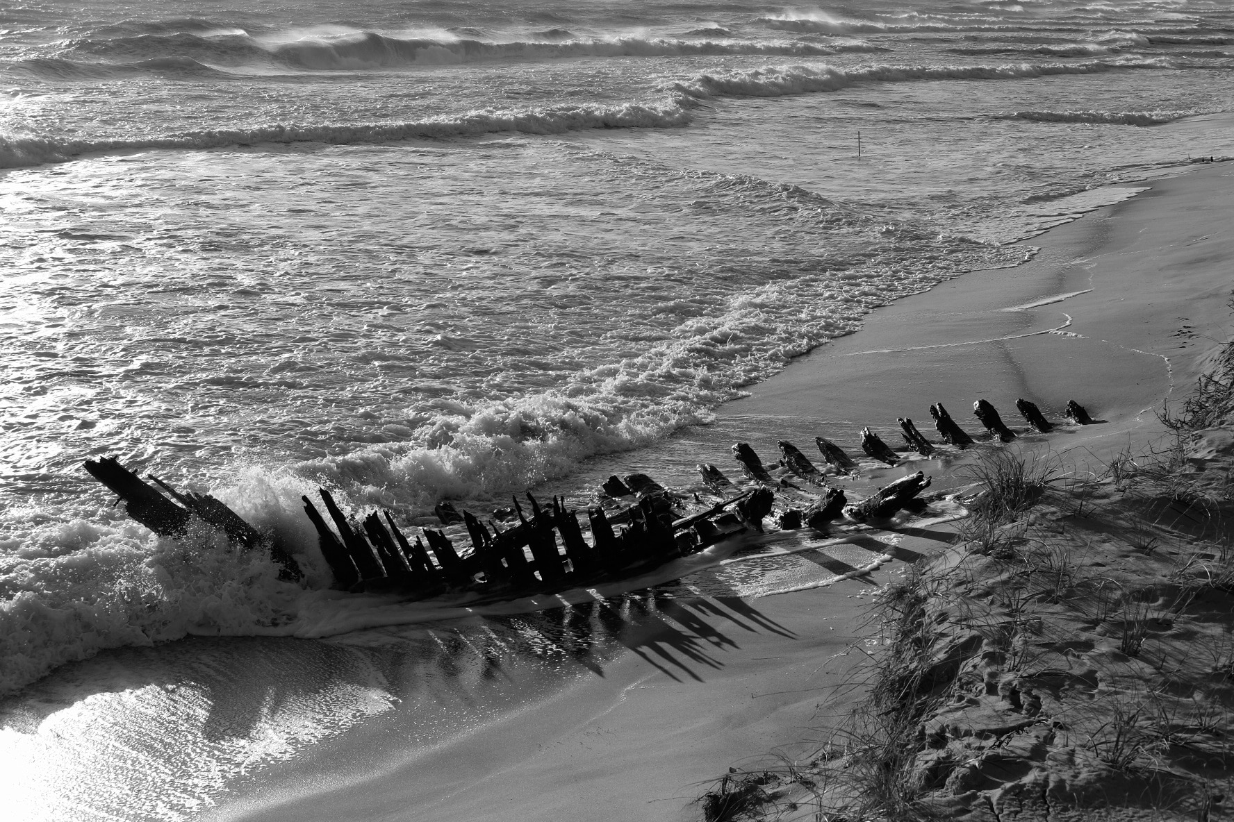 Maritime Archeologists Find Skeletal Remains of Ship From 1800s Emerging  From Sands on Shore of Nantucket